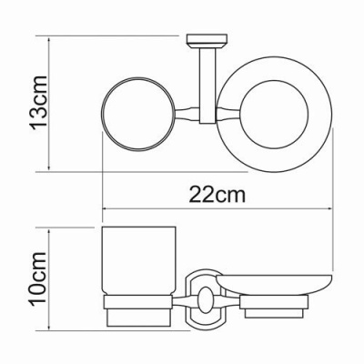 Держатель стакана и мыльницы Oder K-3026 