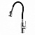 Смеситель для кухни Lemark с гибким  изливом и 2х-функциональным аэратором, сталь/черный (LM5082S-Black)