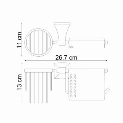 Держатель туалетной бумаги и освежителя Wern K-2559 